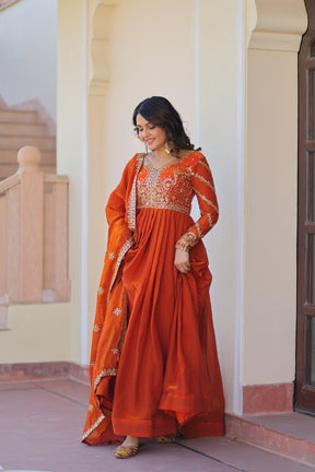 PREMIUM READYMADE GOWN WITH DUPATTA FOR DIWALI