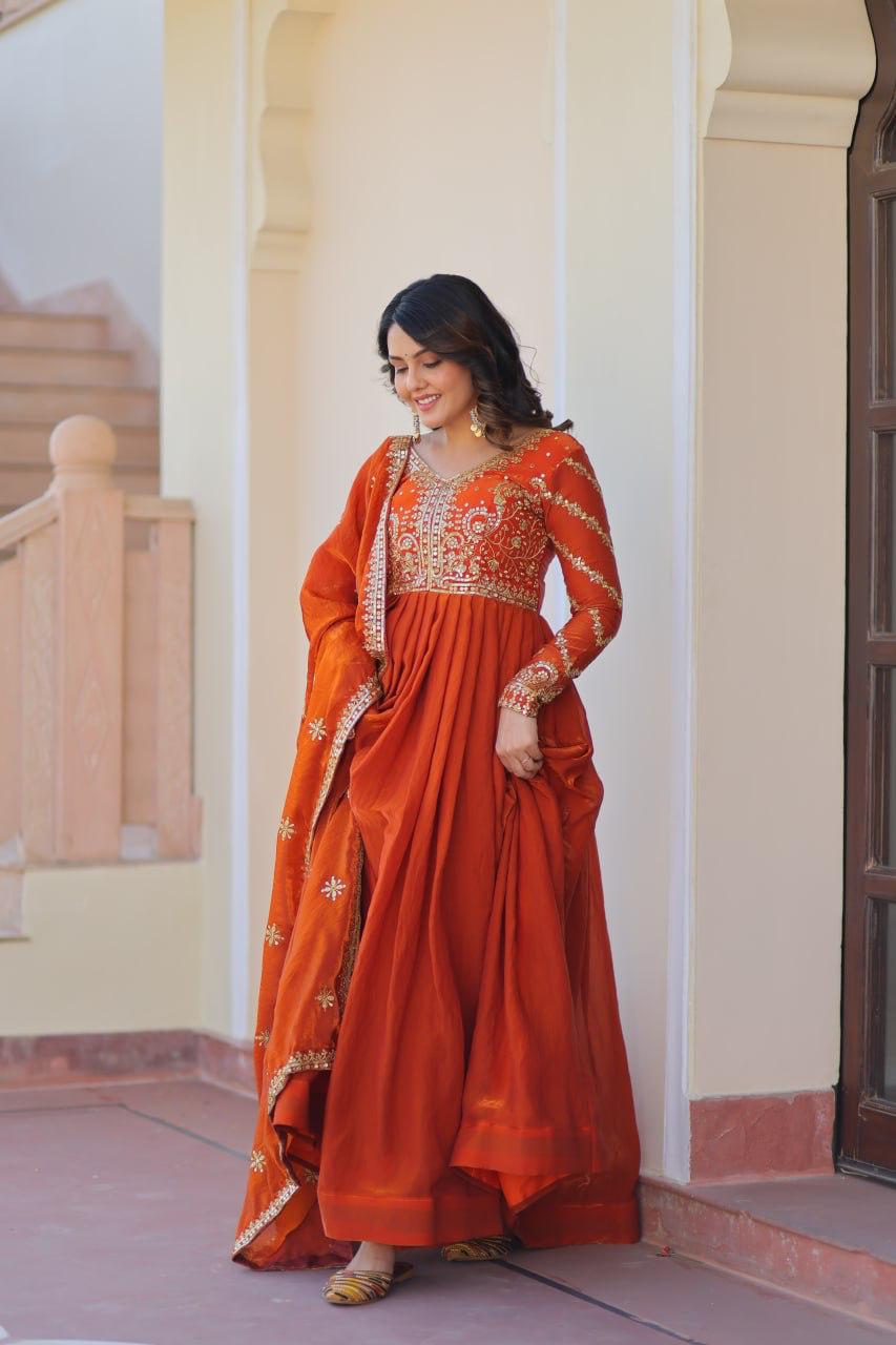PREMIUM READYMADE GOWN WITH DUPATTA FOR DIWALI