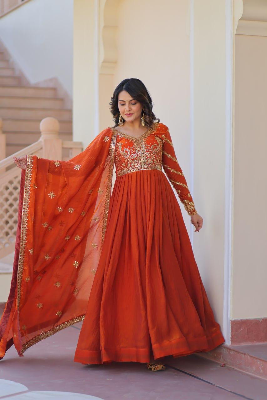 PREMIUM READYMADE GOWN WITH DUPATTA FOR DIWALI