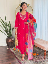 Elegant EMBROIDERED KURTI SET WITH PANT & DUPATTA