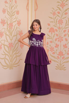 PREMIUM PEPLUM STYLE GOWN FOR ELEGANT EVENINGS