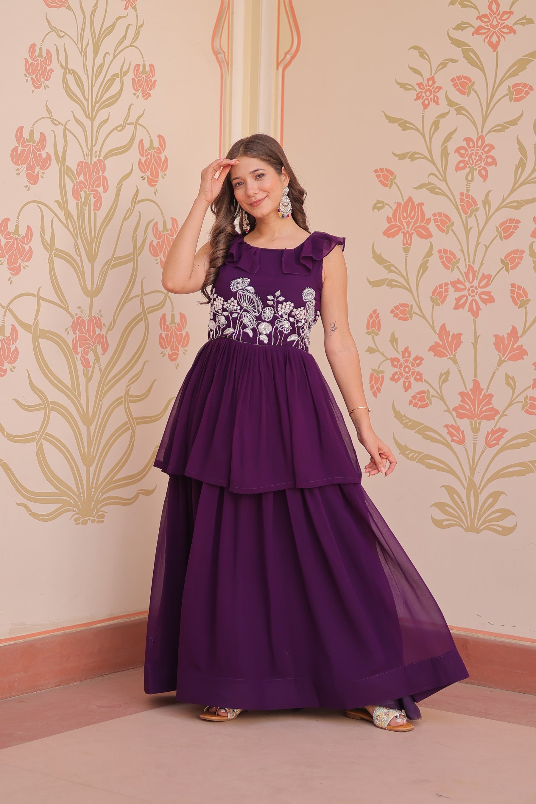 PREMIUM PEPLUM STYLE GOWN FOR ELEGANT EVENINGS