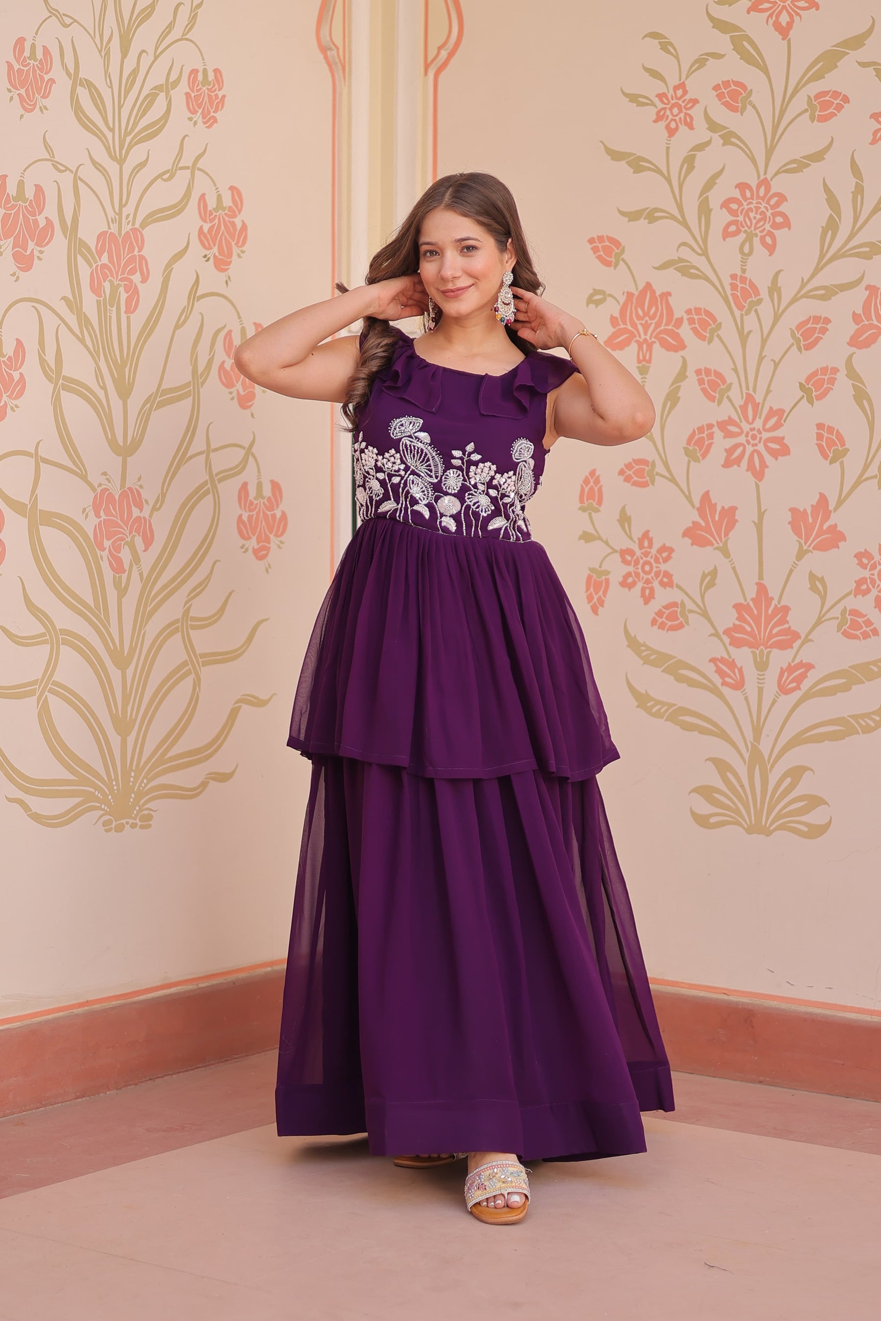 PREMIUM PEPLUM STYLE GOWN FOR ELEGANT EVENINGS