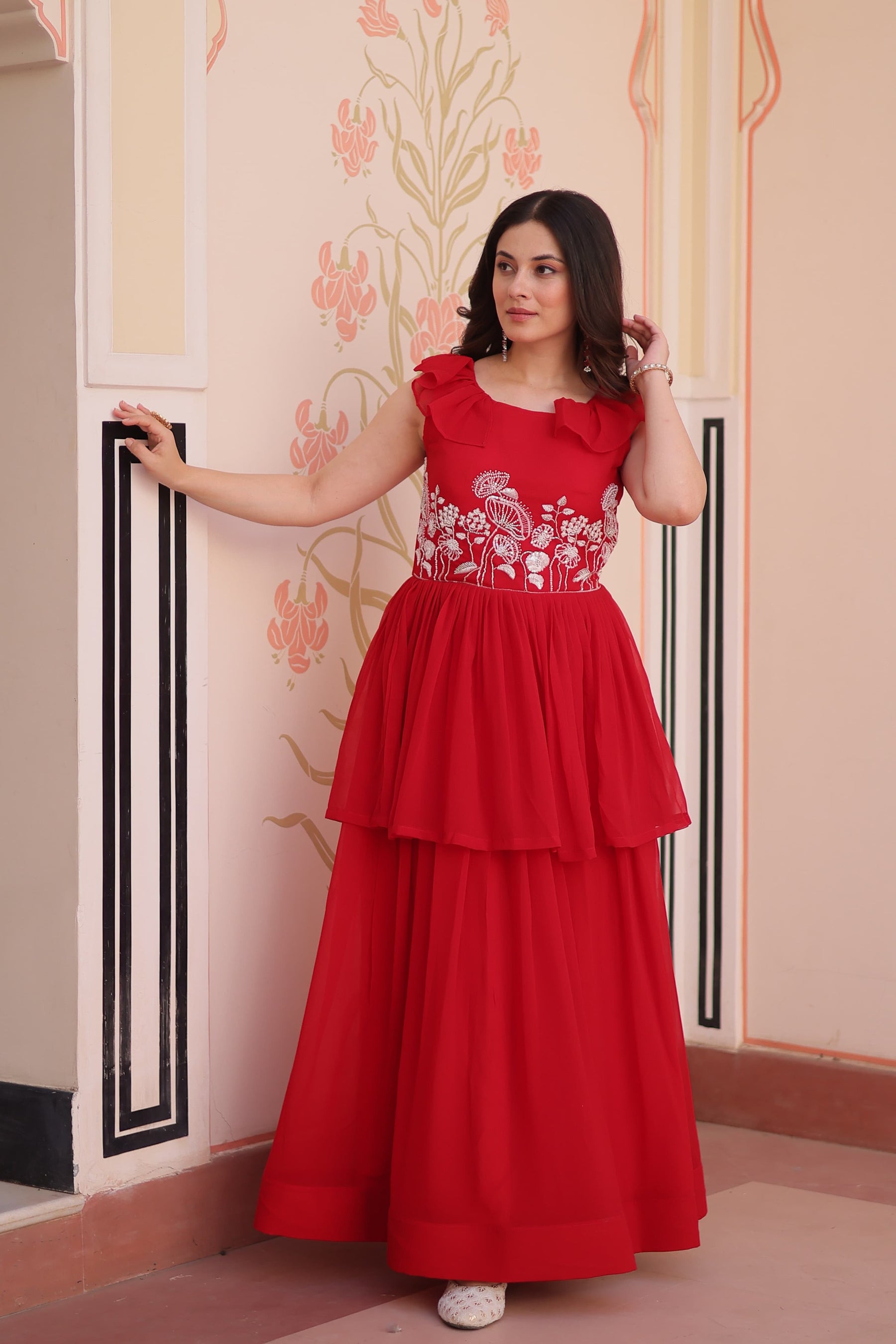 PREMIUM PEPLUM STYLE GOWN FOR ELEGANT EVENINGS
