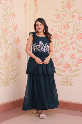 PREMIUM PEPLUM STYLE GOWN FOR ELEGANT EVENINGS