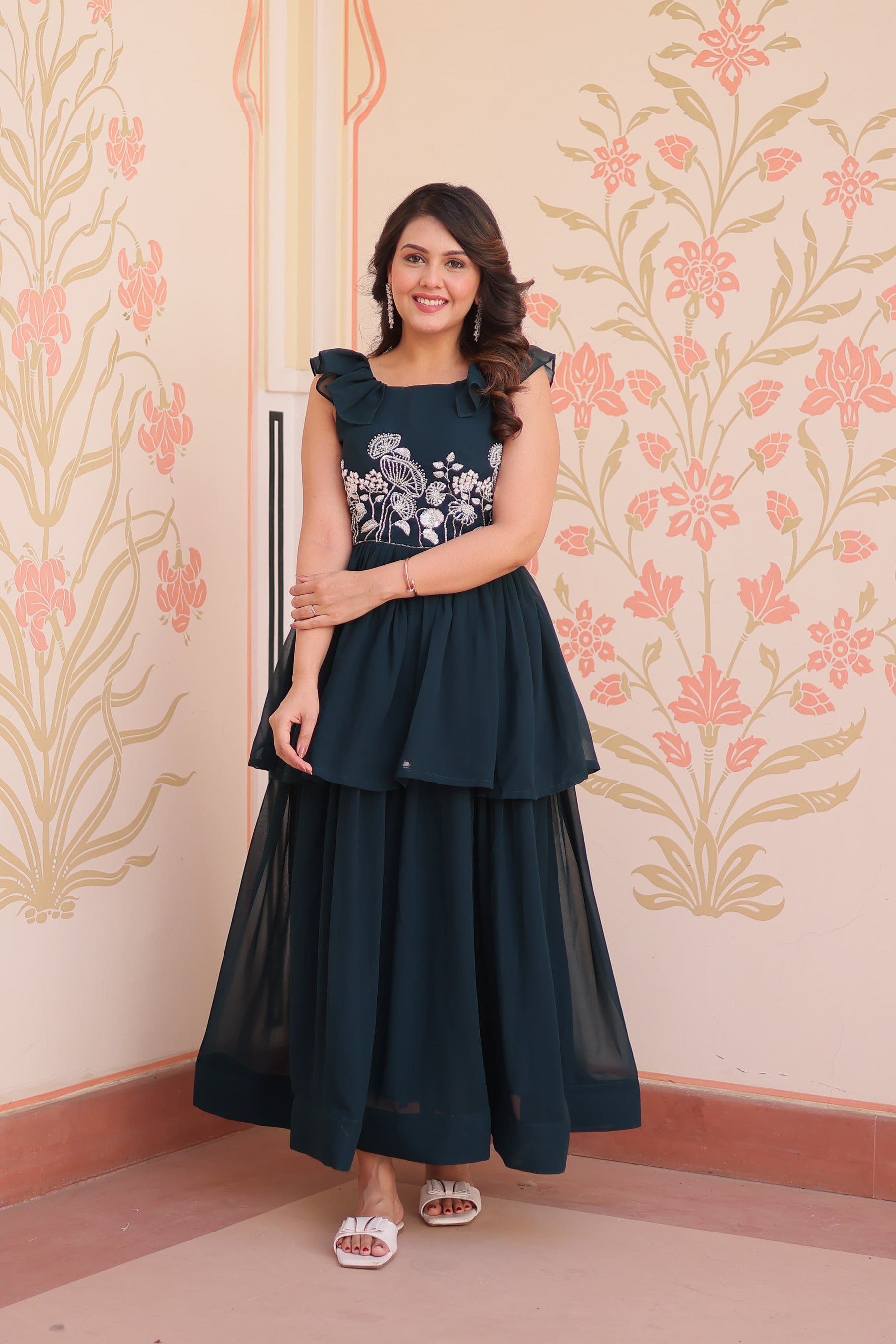PREMIUM PEPLUM STYLE GOWN FOR ELEGANT EVENINGS