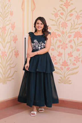 PREMIUM PEPLUM STYLE GOWN FOR ELEGANT EVENINGS