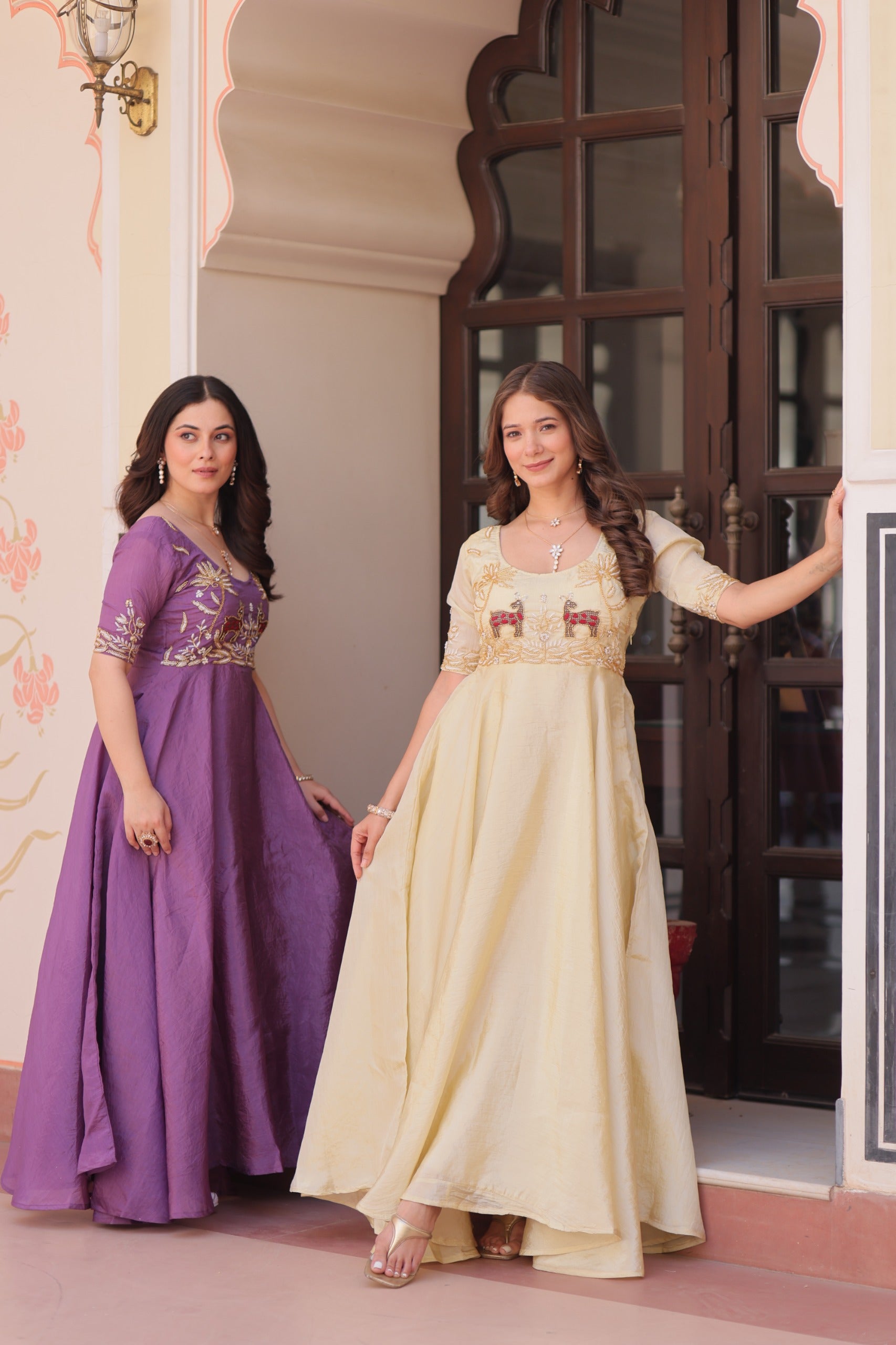 PREMIUM GOLD CRUSH DESIGNER GOWN