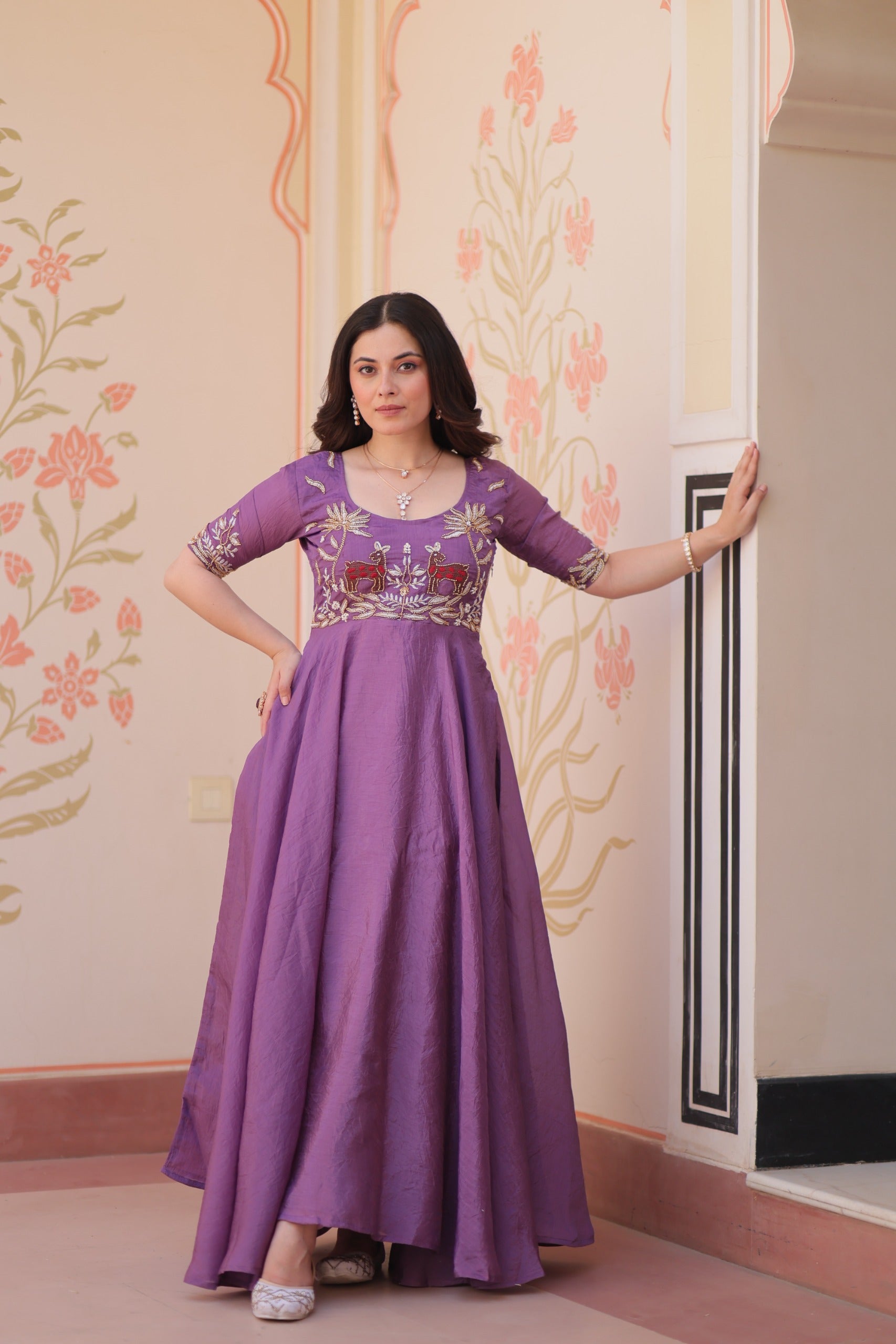 PREMIUM GOLD CRUSH DESIGNER GOWN