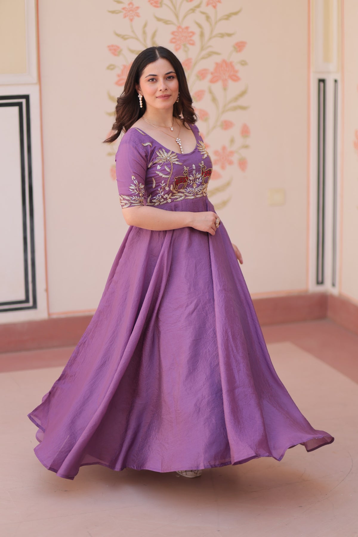 PREMIUM GOLD CRUSH DESIGNER GOWN
