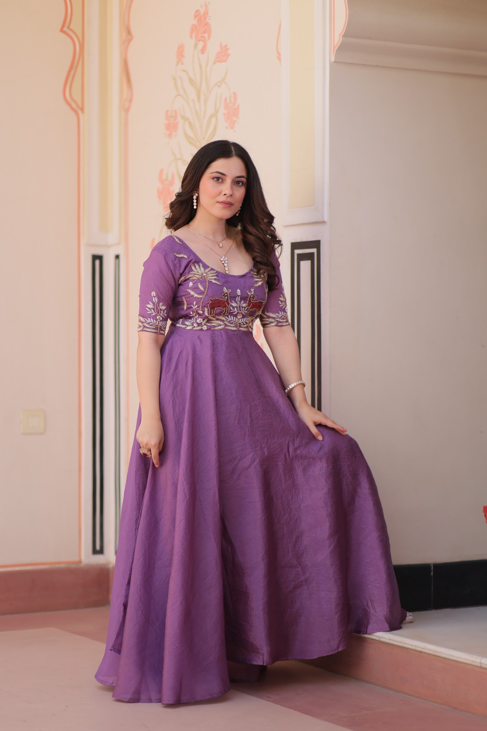 PREMIUM GOLD CRUSH DESIGNER GOWN