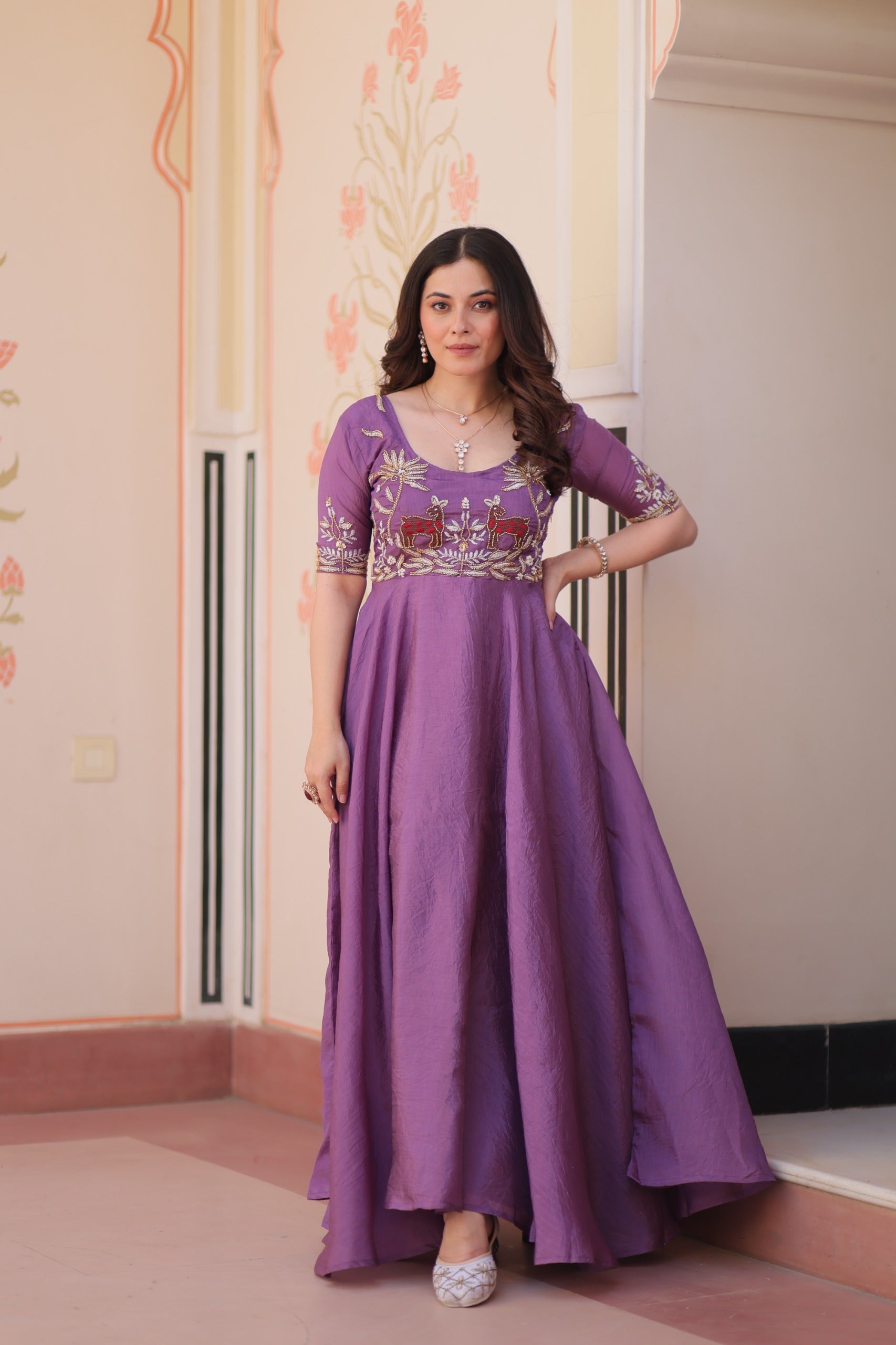 PREMIUM GOLD CRUSH DESIGNER GOWN