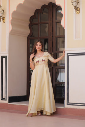 PREMIUM GOLD CRUSH DESIGNER GOWN