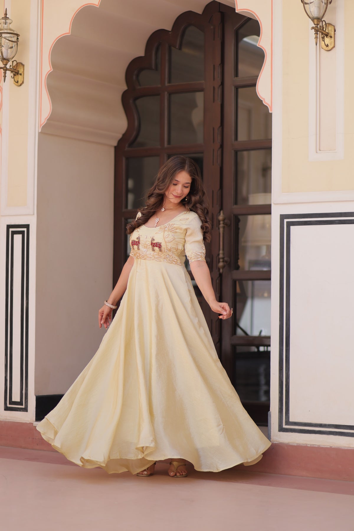 PREMIUM GOLD CRUSH DESIGNER GOWN