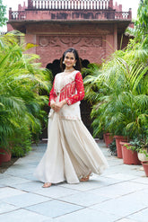 FESTIVE FUSION BANDHEJ KOTI PALAZZO SET