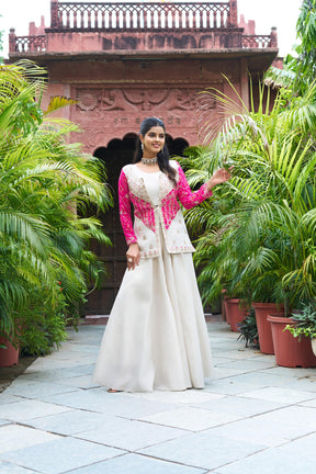 FESTIVE FUSION BANDHEJ KOTI PALAZZO SET