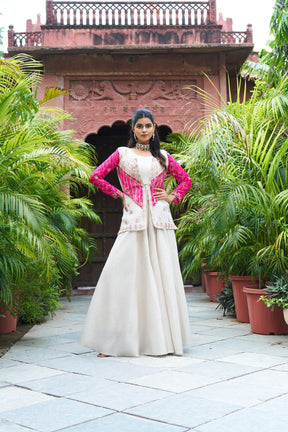 FESTIVE FUSION BANDHEJ KOTI PALAZZO SET
