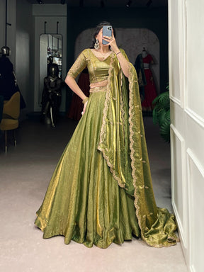 ELEGANT DREAMY PASTELS FENDI SILK LEHENGA CHOLI