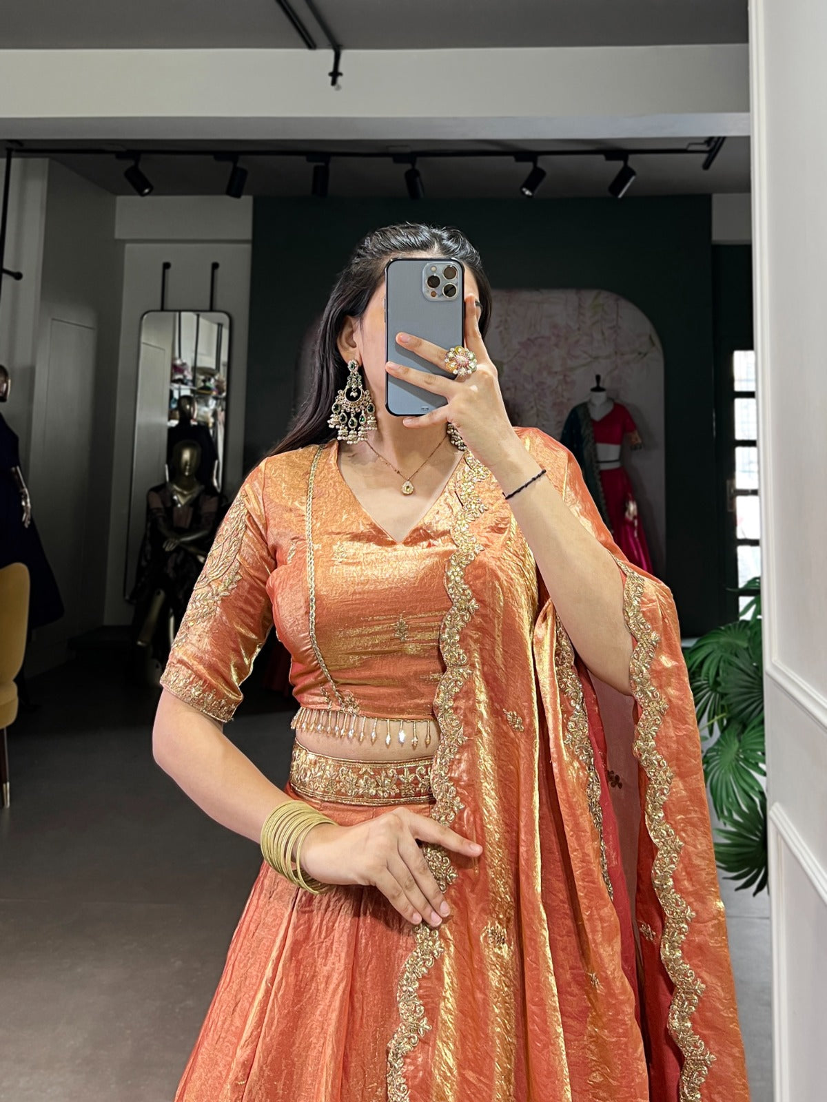ELEGANT DREAMY PASTELS FENDI SILK LEHENGA CHOLI