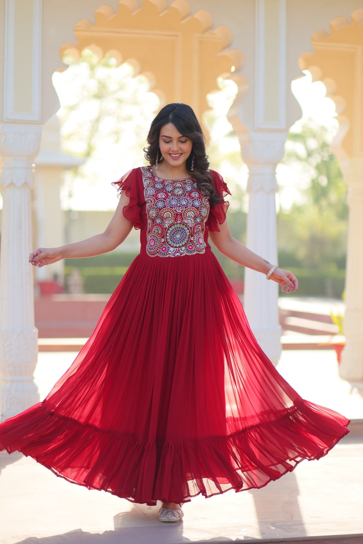 Designer Faux Blooming Gown