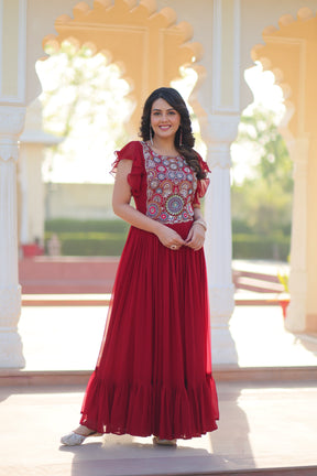 Designer Faux Blooming Gown