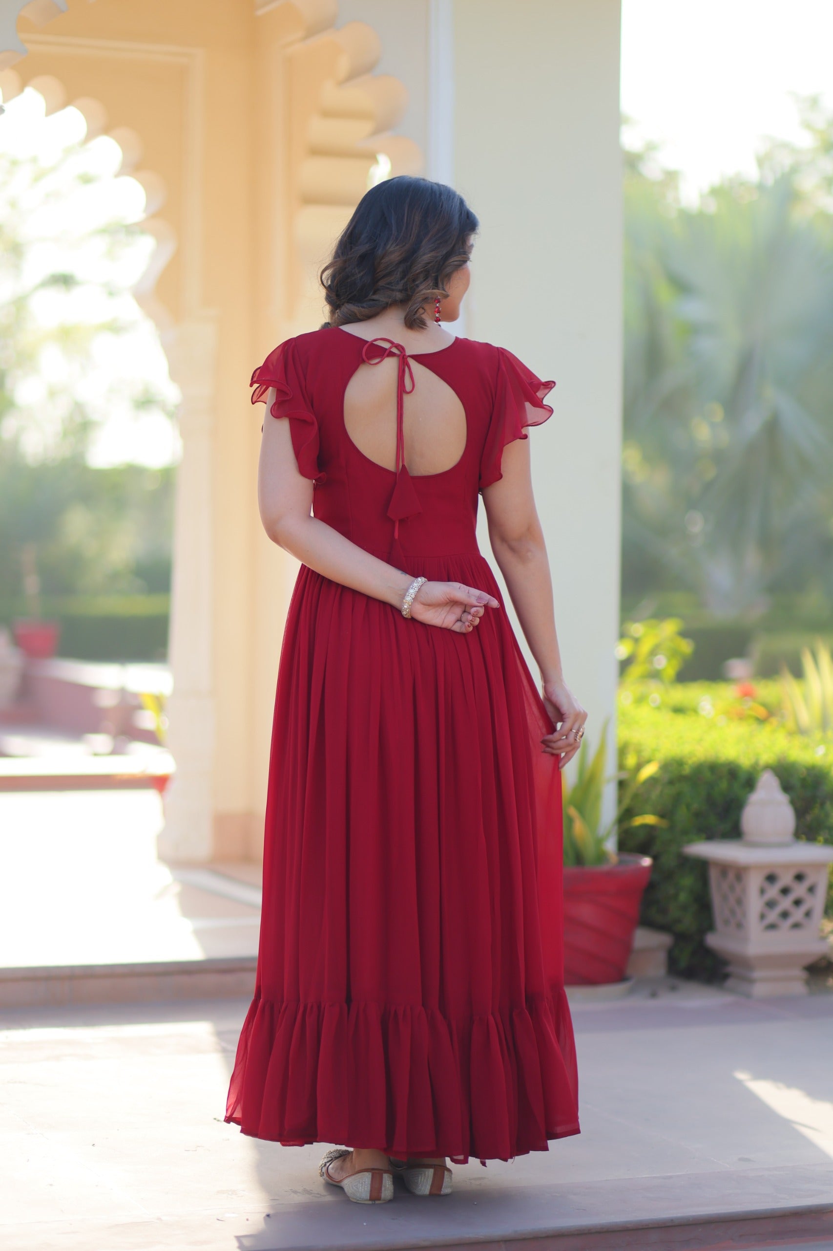 Designer Faux Blooming Gown