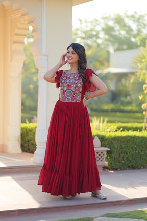 Designer Faux Blooming Gown