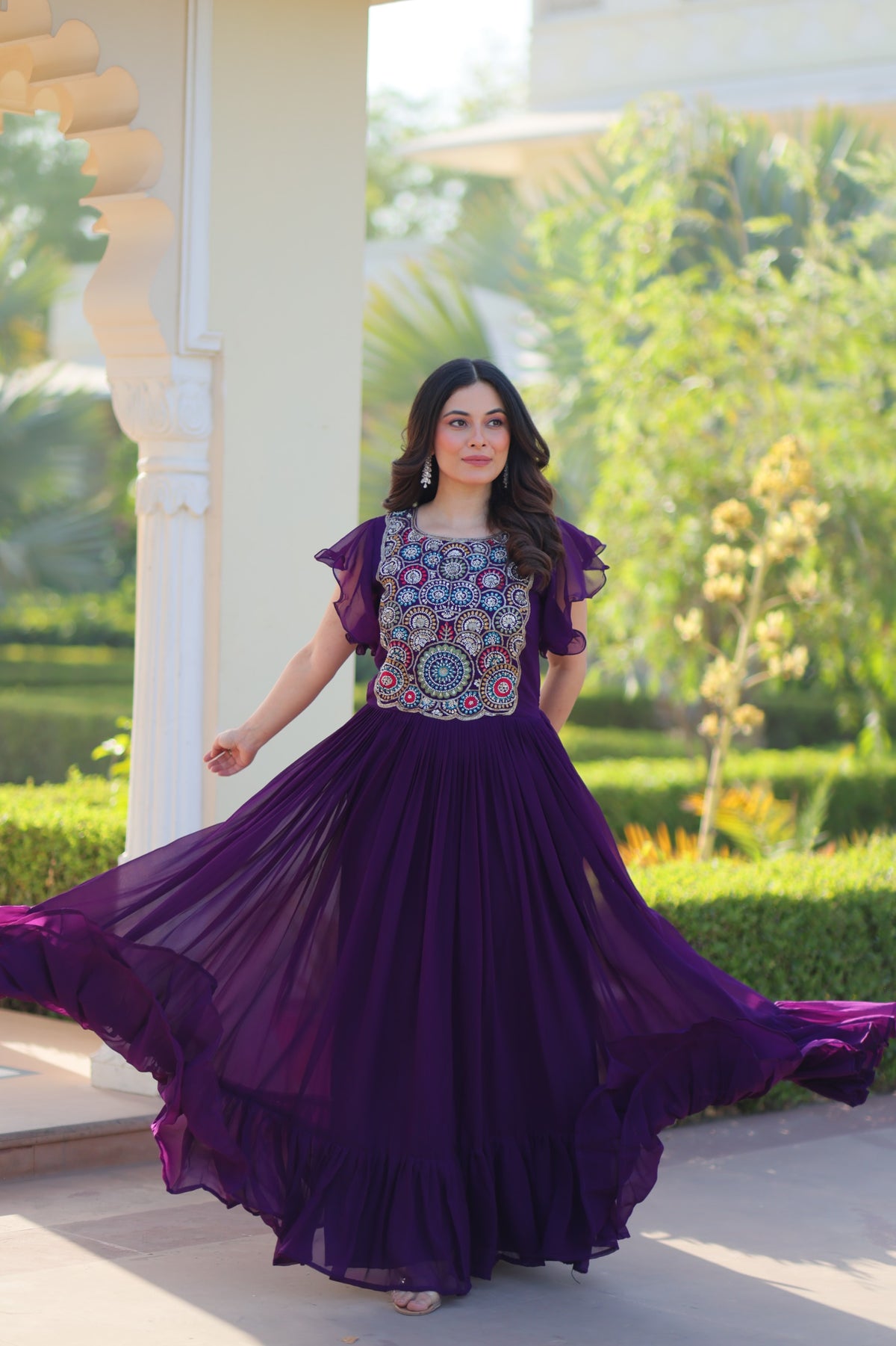 Designer Faux Blooming Gown