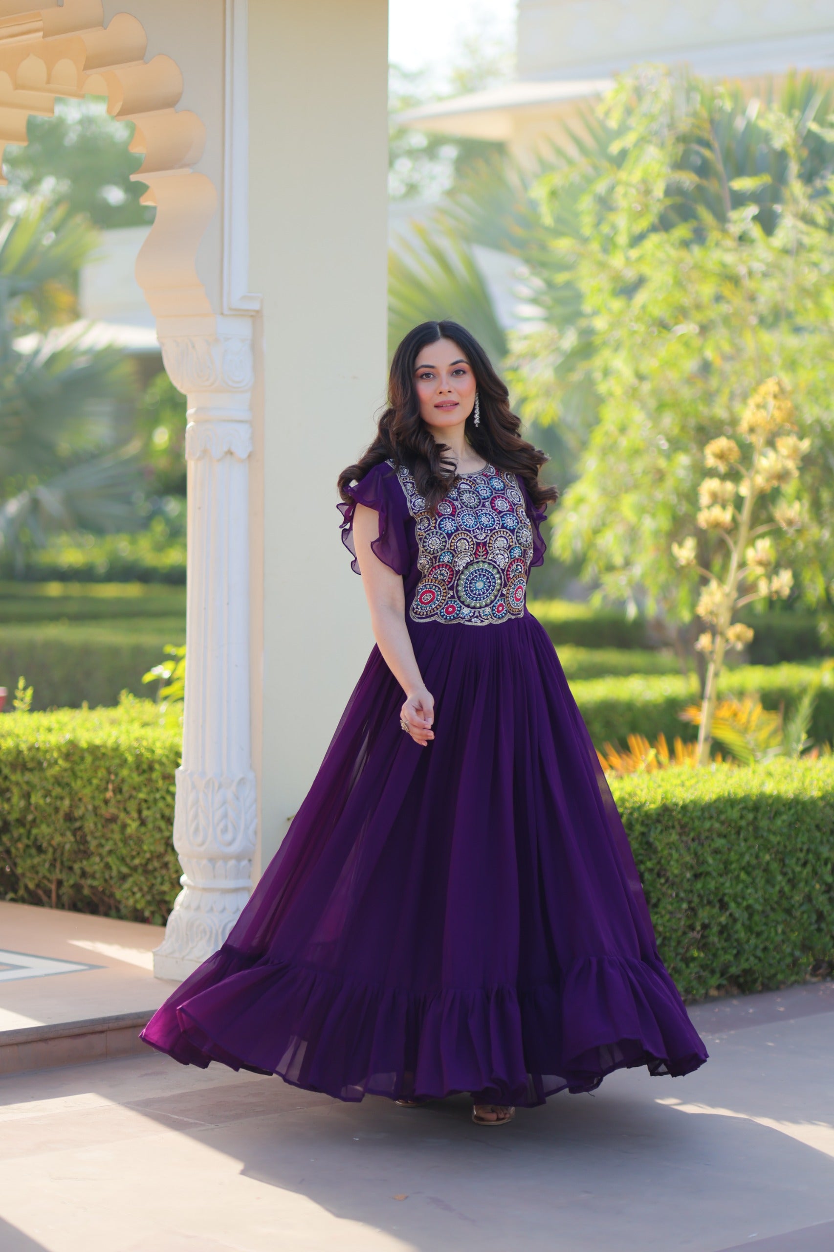 Designer Faux Blooming Gown