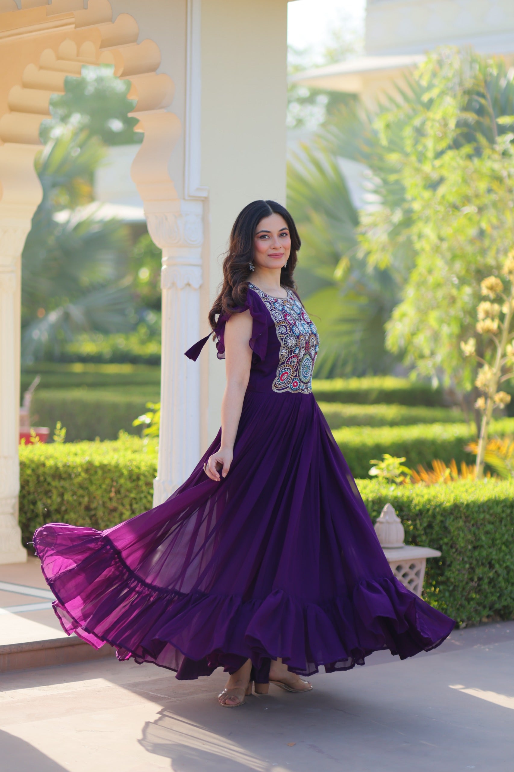 Designer Faux Blooming Gown