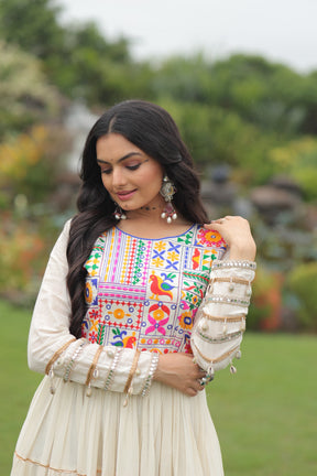 OFF-WHITE KORA COTTON EMBROIDERED GOWN