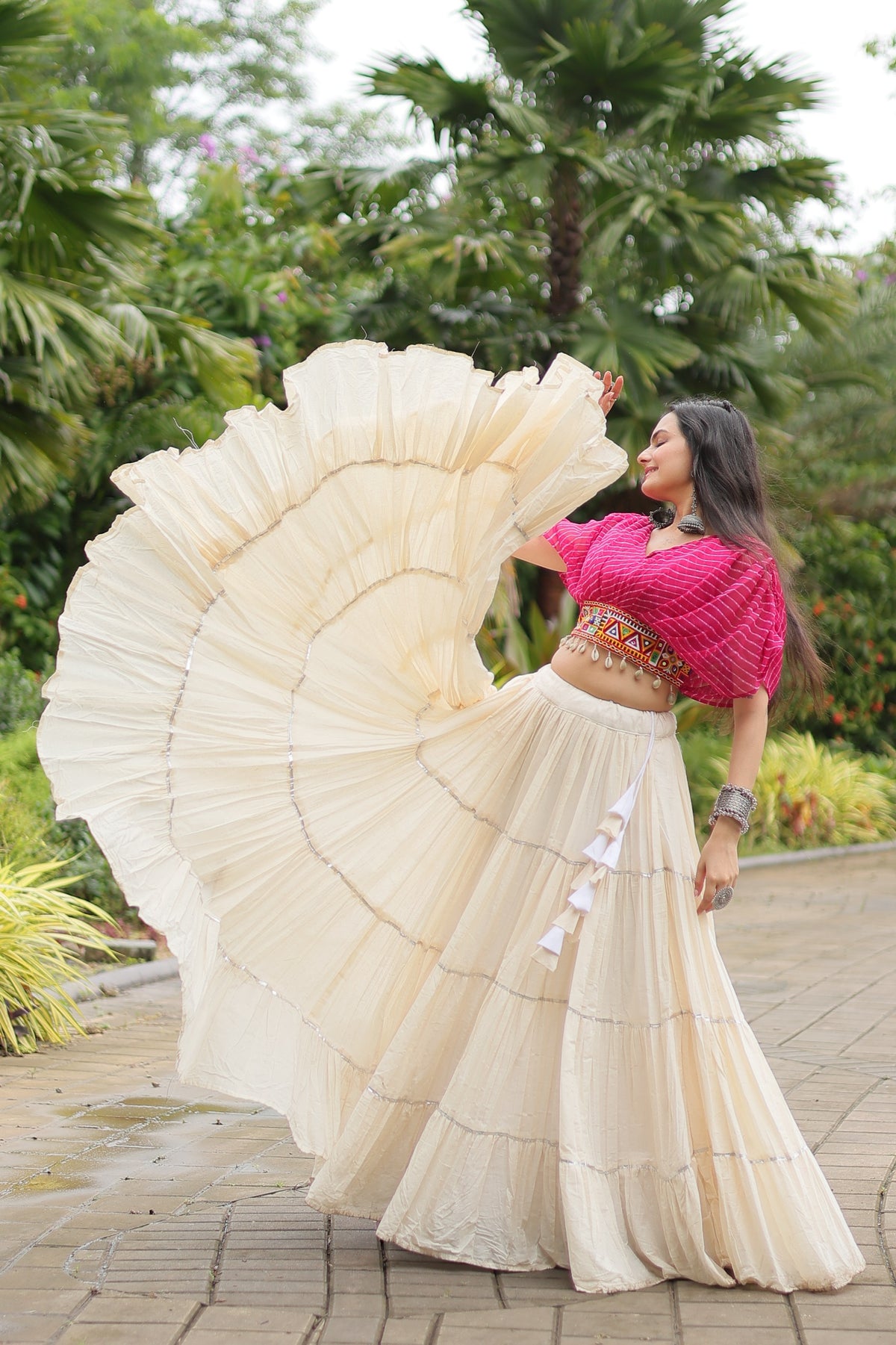 VIBRANT DESIGNER KUTCHI COTTON LEHENGA CHOLI