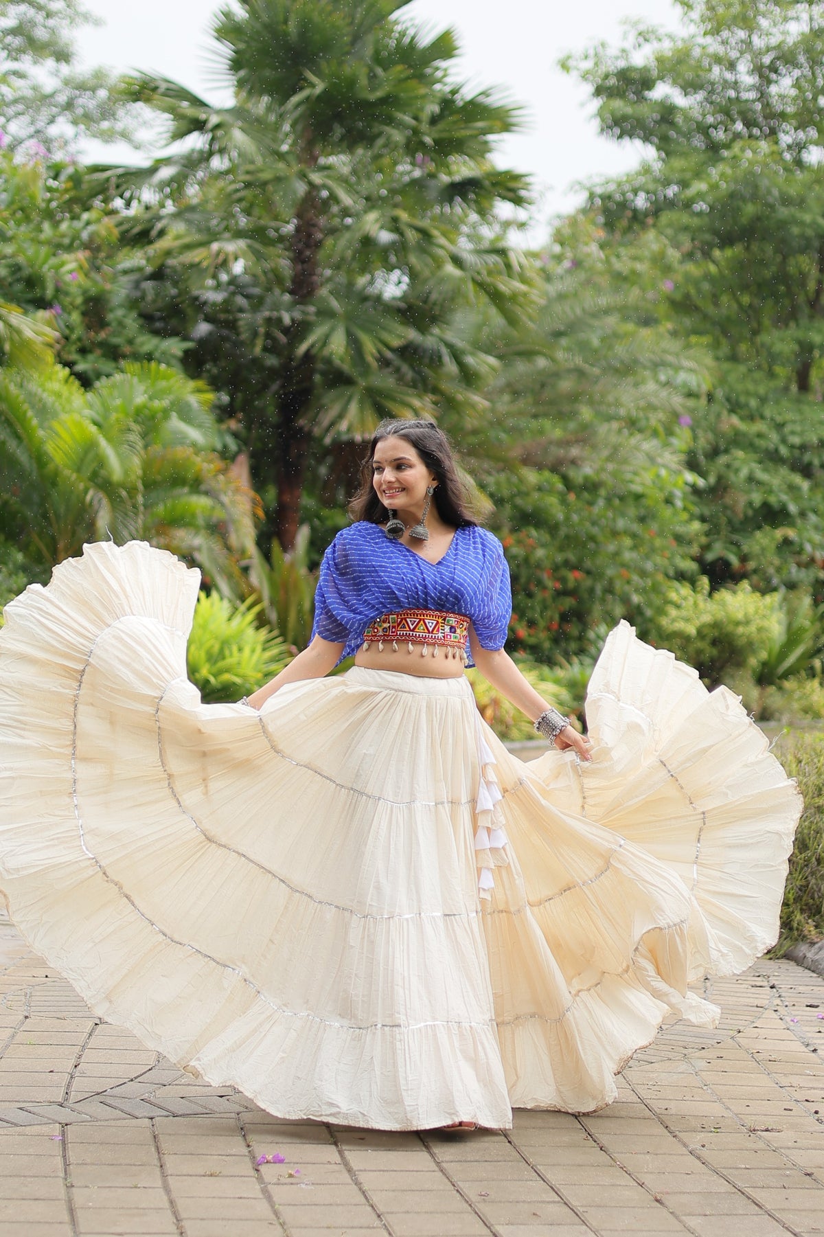 VIBRANT DESIGNER KUTCHI COTTON LEHENGA CHOLI
