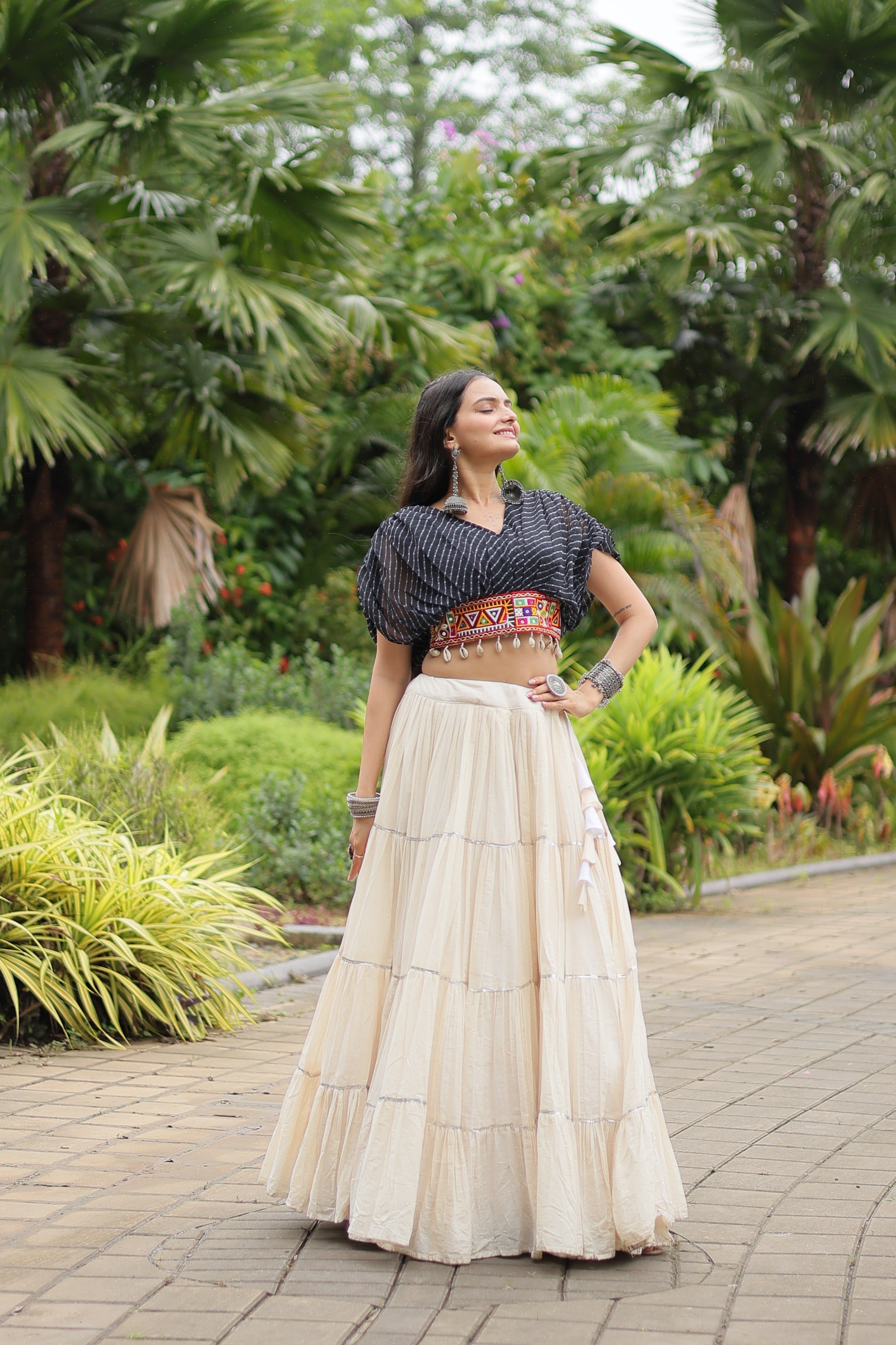 VIBRANT DESIGNER KUTCHI COTTON LEHENGA CHOLI