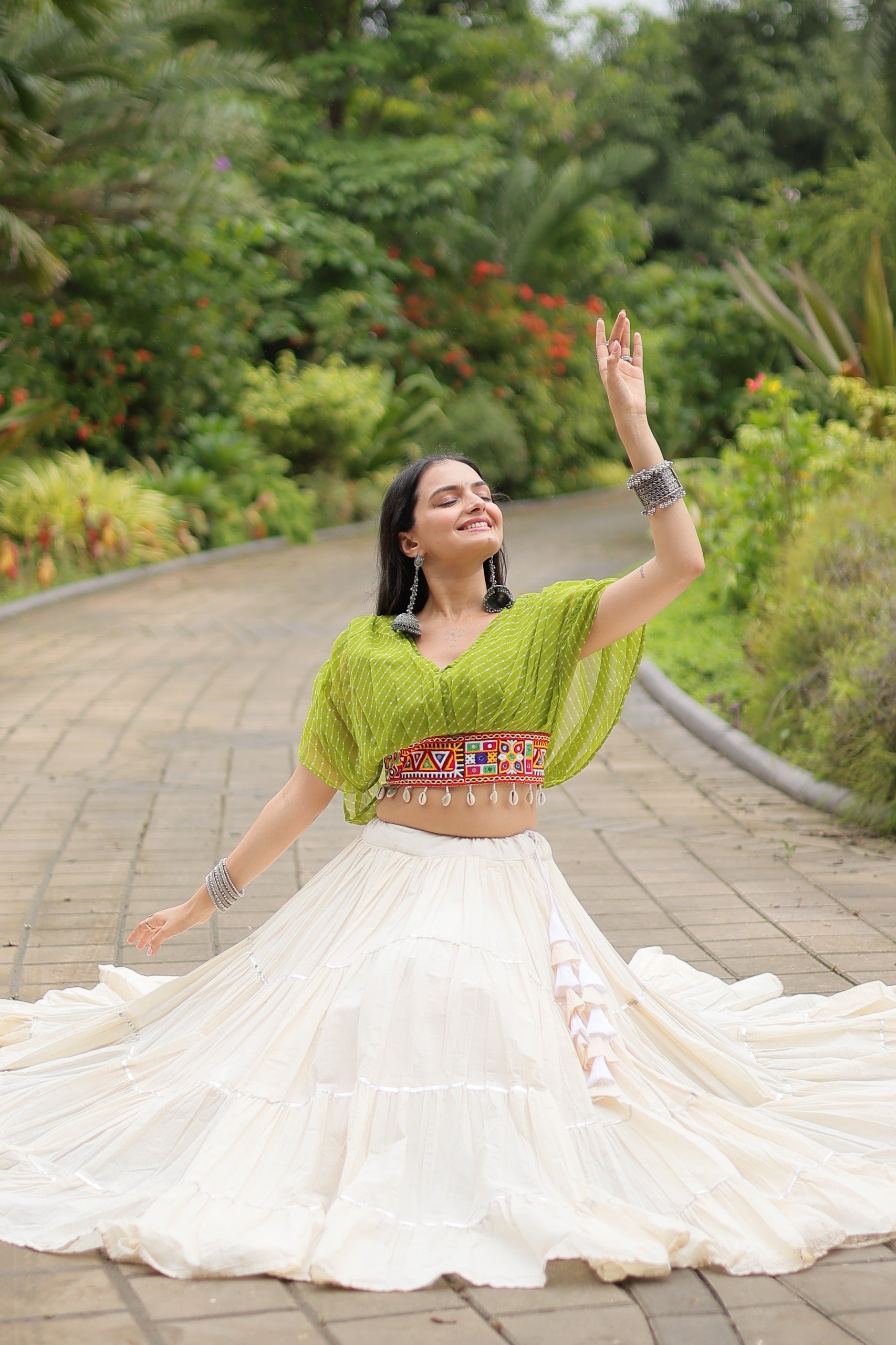 VIBRANT DESIGNER KUTCHI COTTON LEHENGA CHOLI
