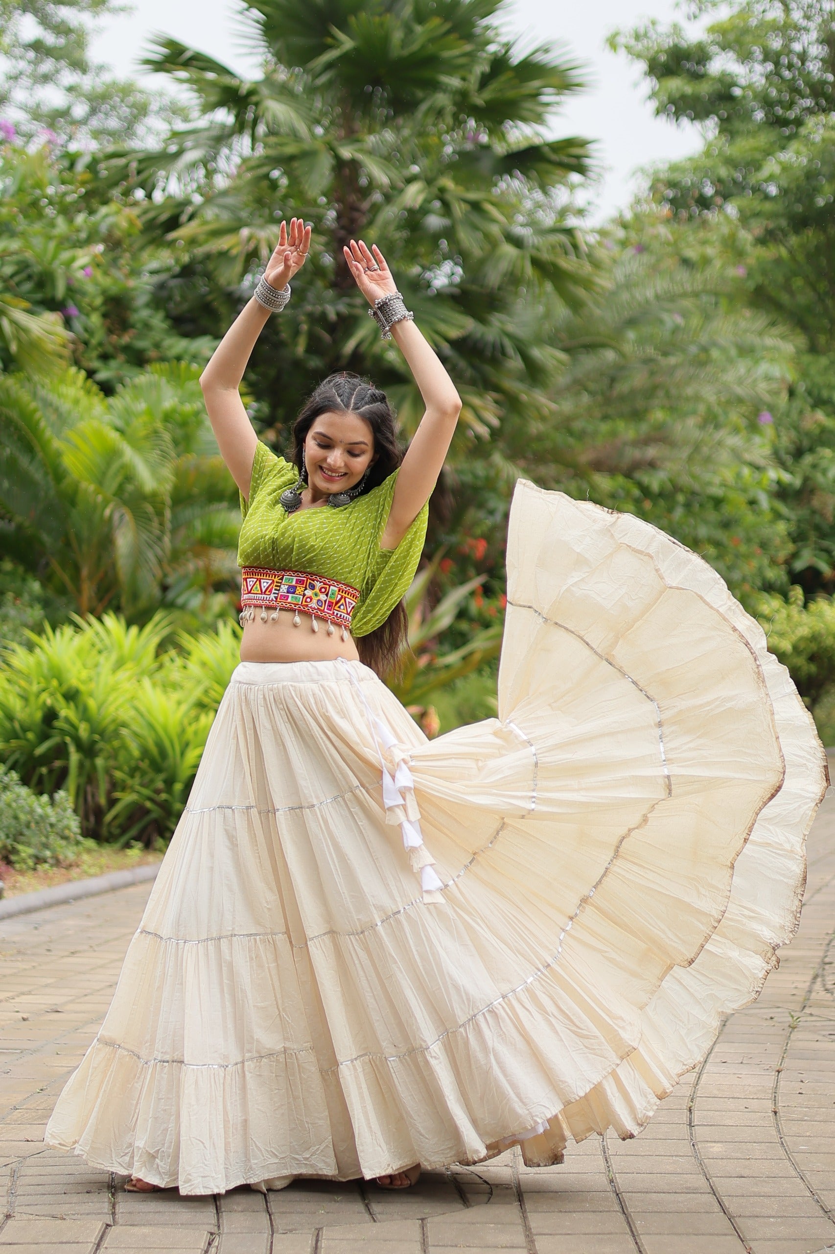VIBRANT DESIGNER KUTCHI COTTON LEHENGA CHOLI