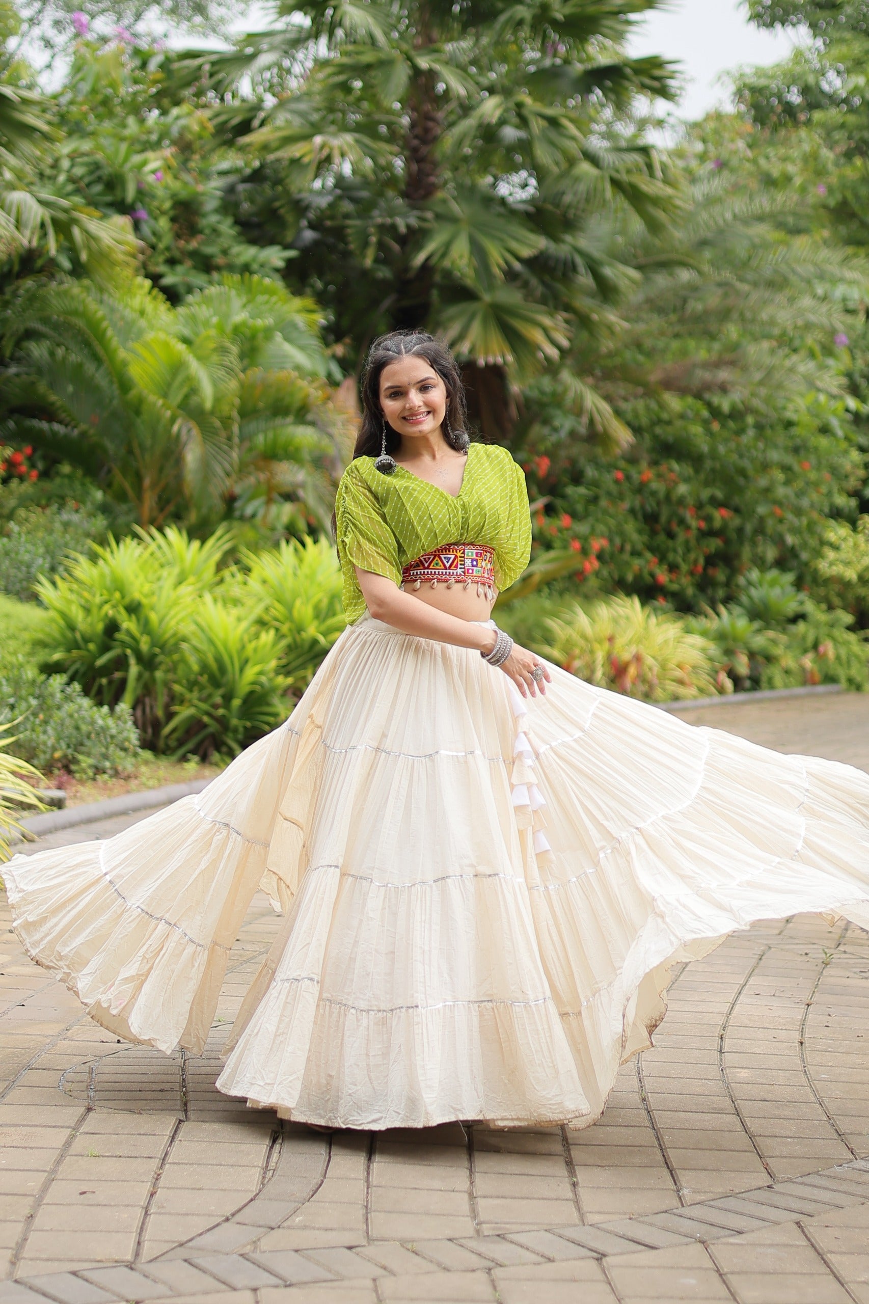 VIBRANT DESIGNER KUTCHI COTTON LEHENGA CHOLI