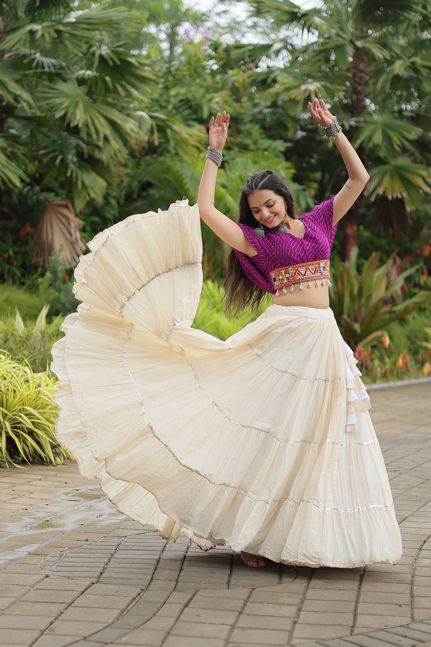 VIBRANT DESIGNER KUTCHI COTTON LEHENGA CHOLI