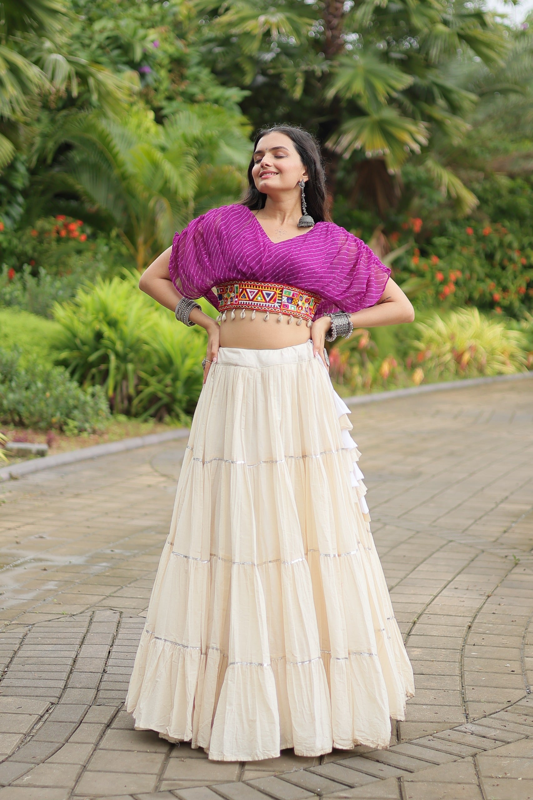 VIBRANT DESIGNER KUTCHI COTTON LEHENGA CHOLI