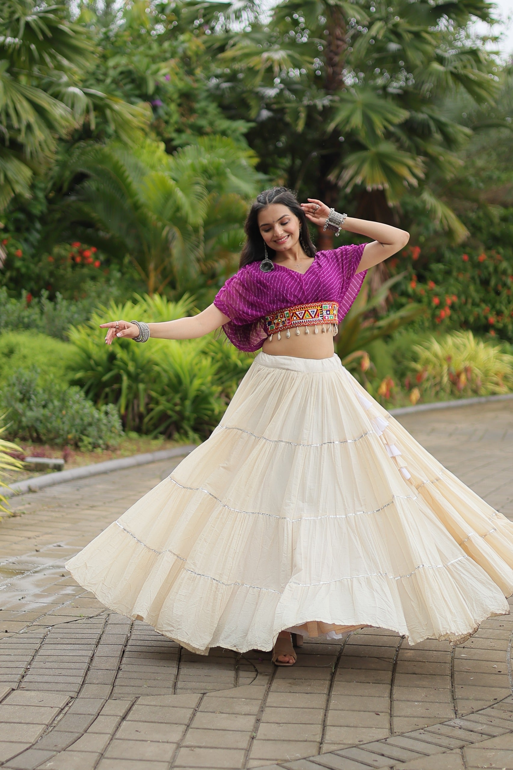VIBRANT DESIGNER KUTCHI COTTON LEHENGA CHOLI