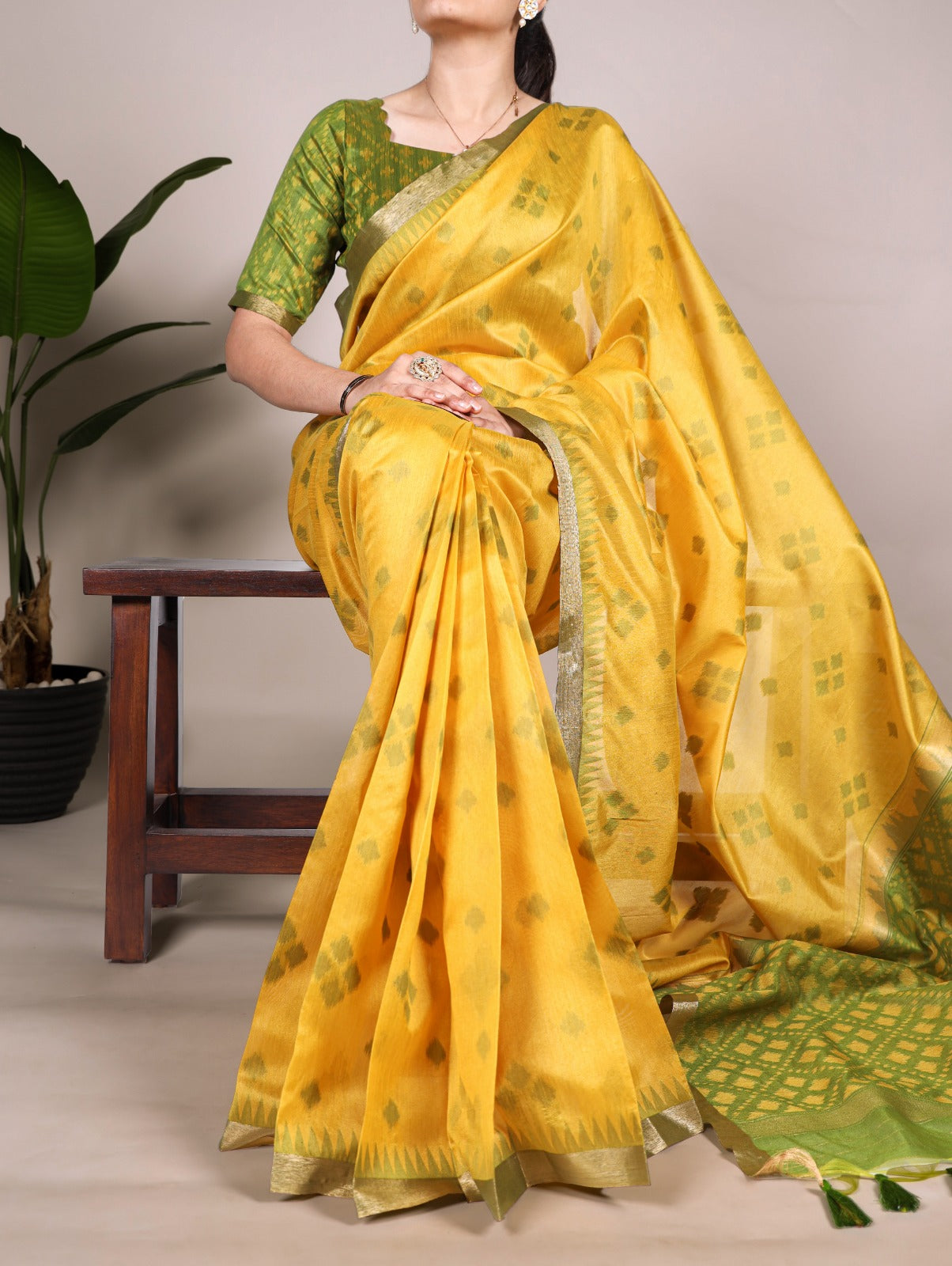 PATOLA PRINT JACQUARD SILK SAREE