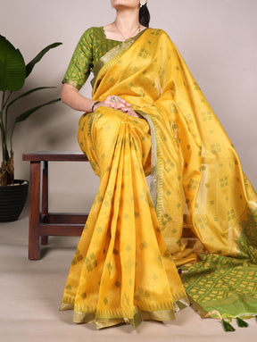PATOLA PRINT JACQUARD SILK SAREE