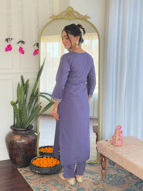 Premium Chanderi Silk Kurti Pant Dupatta Set