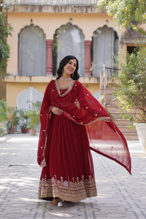 Premium Designer Readymade Gown with Dupatta