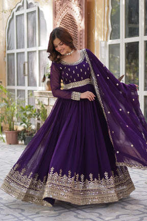 Premium Designer Readymade Gown with Dupatta