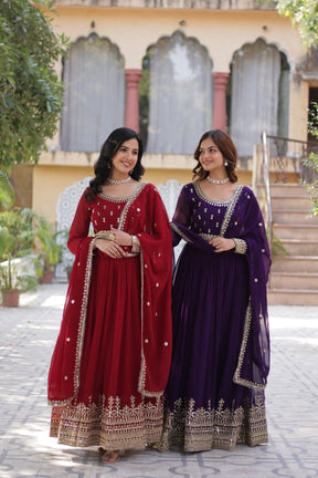 Premium Designer Readymade Gown with Dupatta