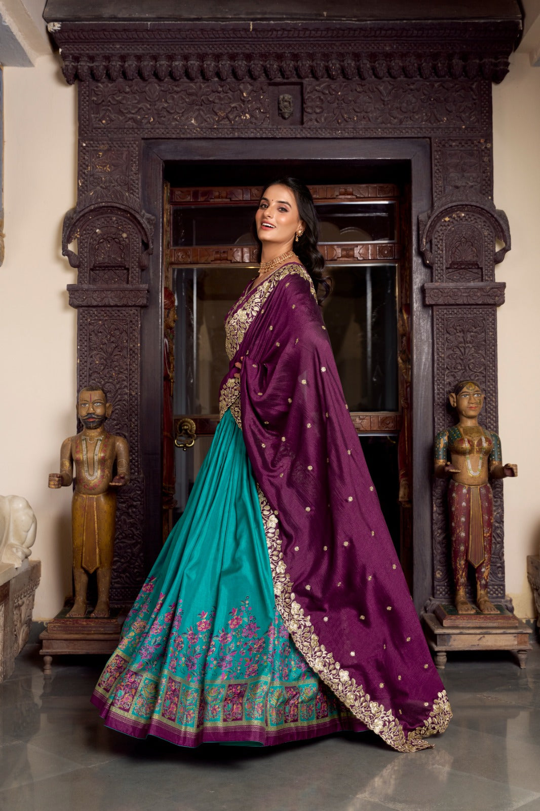 Tussar Silk Elegance Vichitra Silk Embroidery Lehenga
