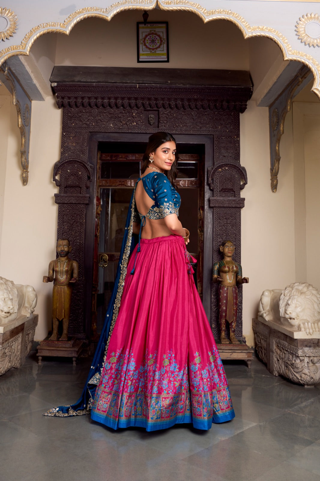 Tussar Silk Elegance Vichitra Silk Embroidery Lehenga