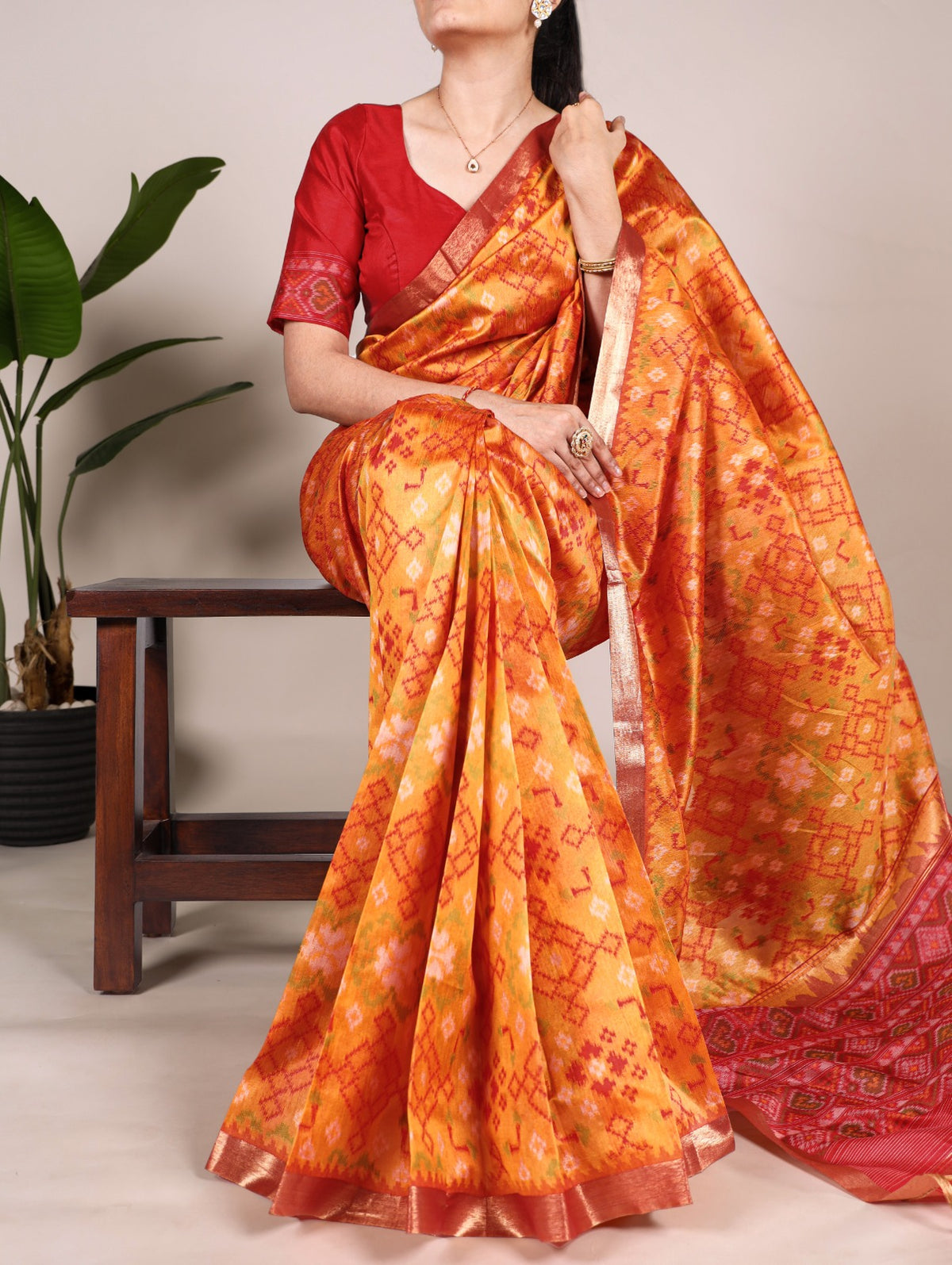 PATOLA PRINT JACQUARD SILK SAREE COLLECTION