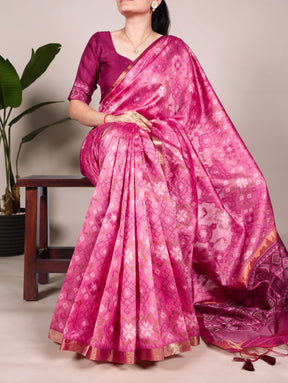 PATOLA PRINT JACQUARD SILK SAREE COLLECTION